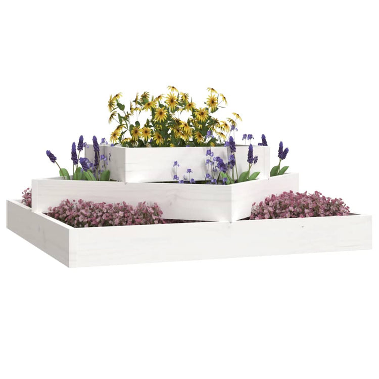 VIDAXL -Planungsbox 83x83x27 cm Festkiefer weiß