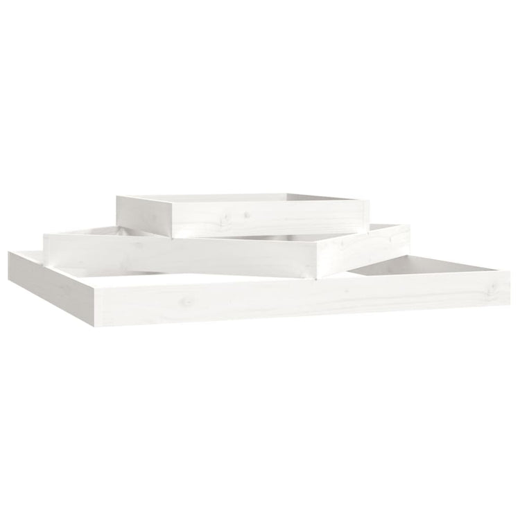 Vidaxx Pflanzgefäß 112x112x27 cm massives Kiefernholz weiß