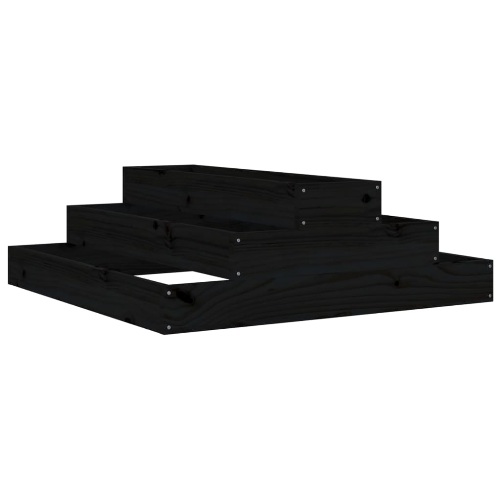 VIDAXL -Planungsbox 80x80x27 cm Festkiefer schwarz