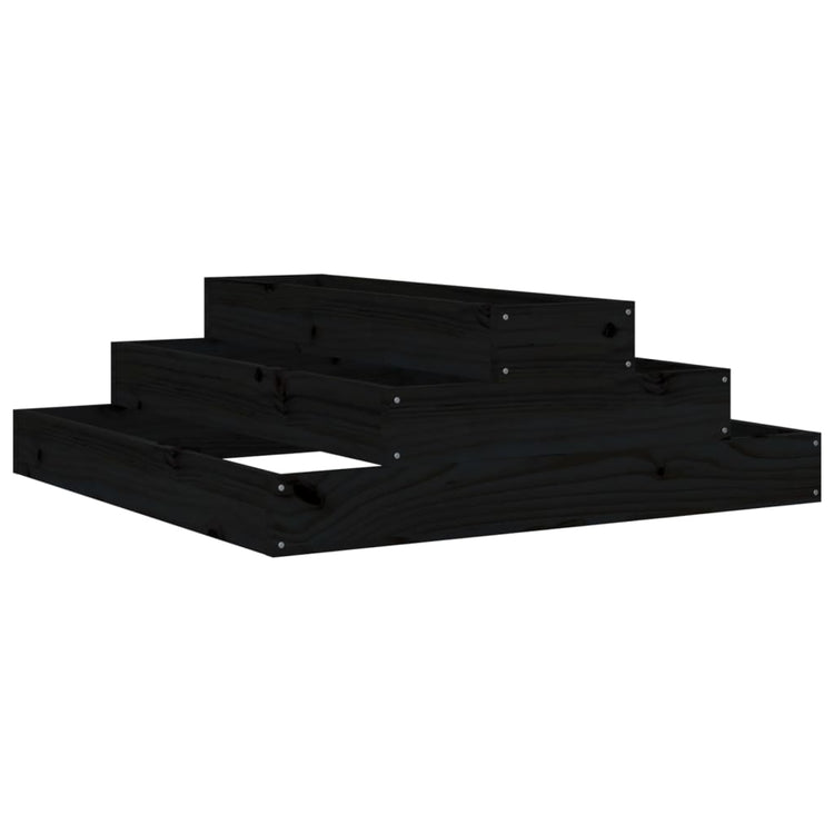 VIDAXL -Planungsbox 80x80x27 cm Festkiefer schwarz