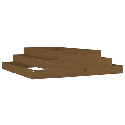 VIDAXL -Planungsbox 110x110x27 cm Festkiefer Honigbraun