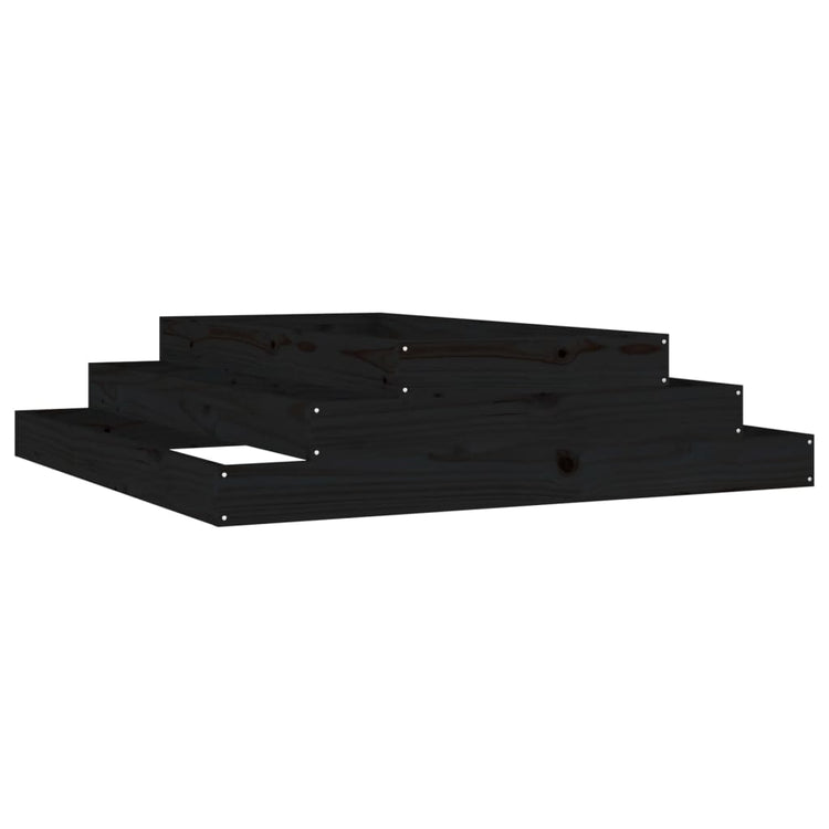 Vidaxl -Pflanzer Big 110x110x27 cm Festkiefer schwarz