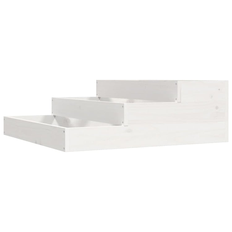 VIDAXL -Planungsbox 78x78x27 cm Festkiefer weiß