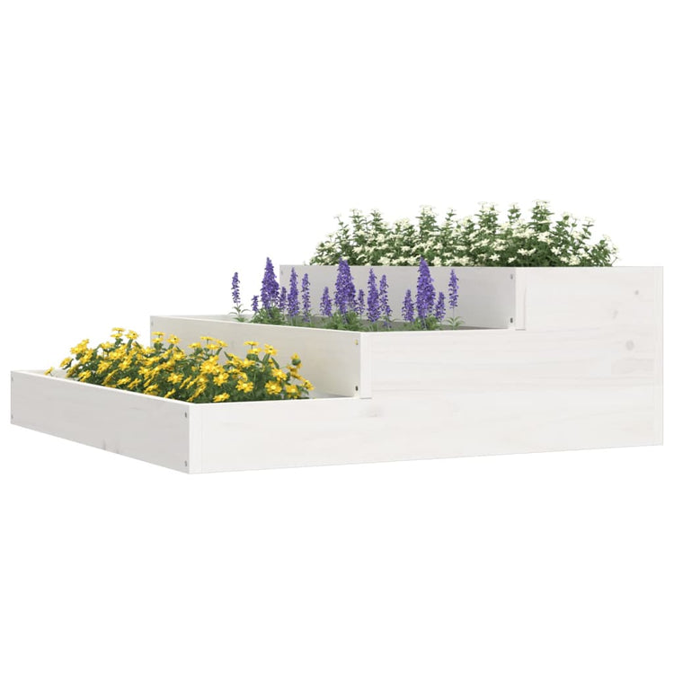 VIDAXL -Planungsbox 78x78x27 cm Festkiefer weiß