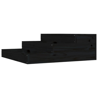 VIDAXL -Planungsbox 78x78x27 cm Festkiefer schwarz