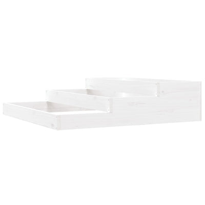 VIDAXL -Planungsbox 107x107x27 cm Festkiefer weiß