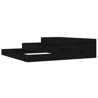 VIDAXL -Planungsbox 107x107x27 cm Festkiefer schwarz