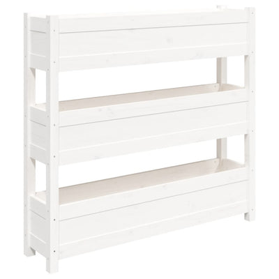 VIDAXL -Planungsbox 112x25x104.5 cm Festkiefer weiß
