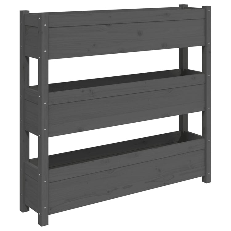 VIDAXL -Planungsbox 112x25x104.5 cm Festkiefergrau