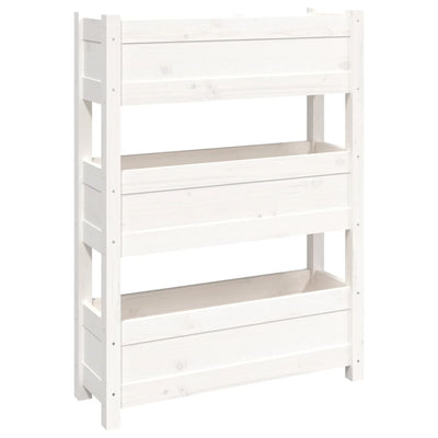 VIDAXL -Planungsbox 77x25x104.5 cm Festkiefer weiß