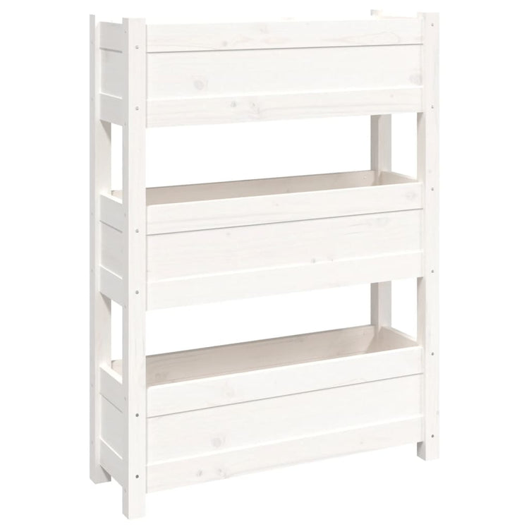 VIDAXL -Planungsbox 77x25x104.5 cm Festkiefer weiß