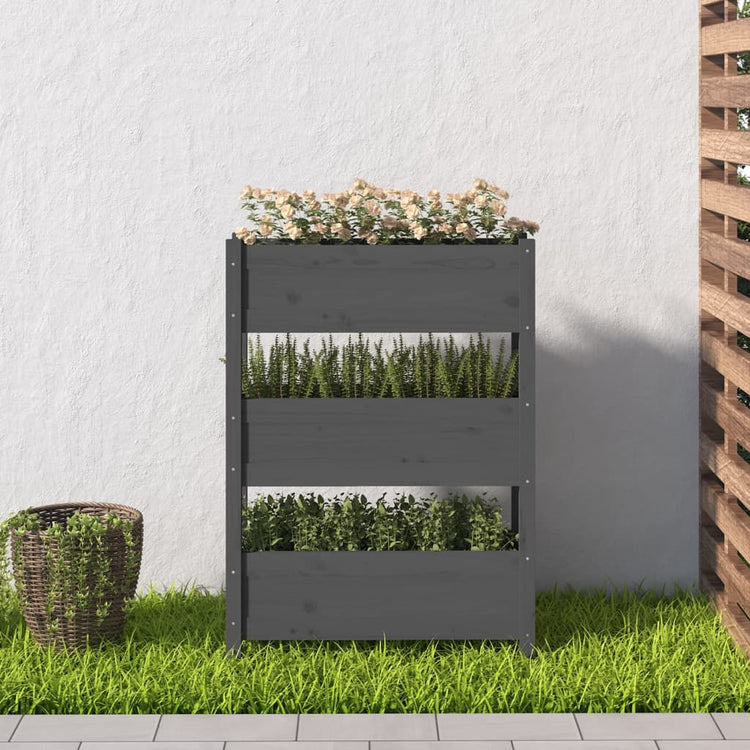 VIDAXL -Planungsbox 77x25x104.5 cm Festkiefergrau