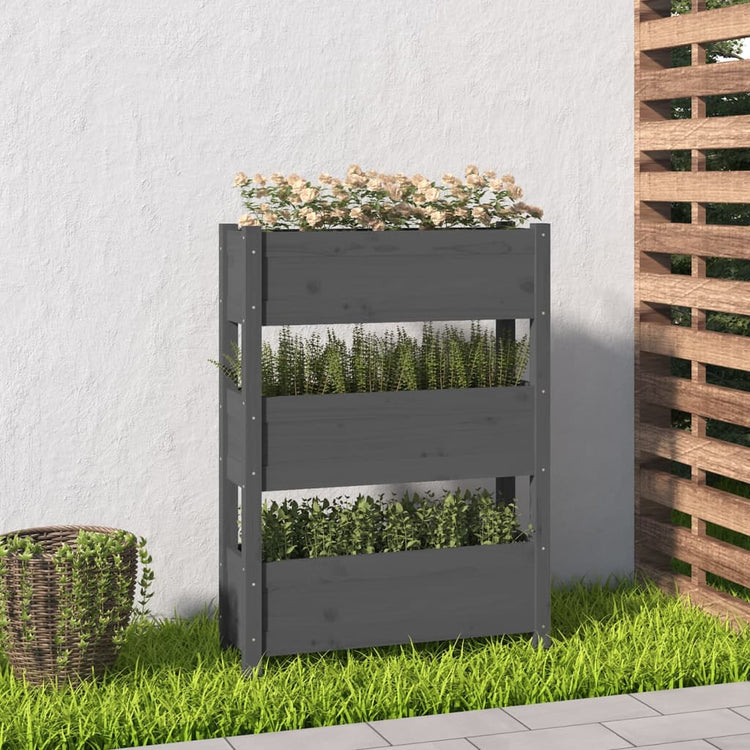 VIDAXL -Planungsbox 77x25x104.5 cm Festkiefergrau