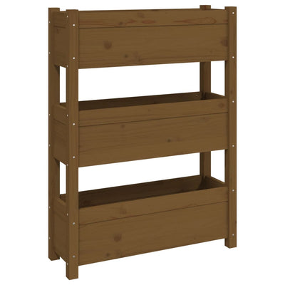 VIDAXL -Planungsbox 77x25x104.5 cm Festkiefer Honigbraun
