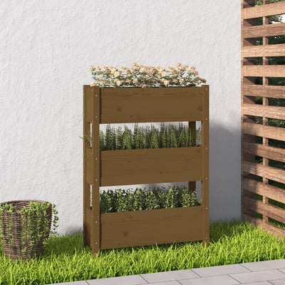 VIDAXL -Planungsbox 77x25x104.5 cm Festkiefer Honigbraun