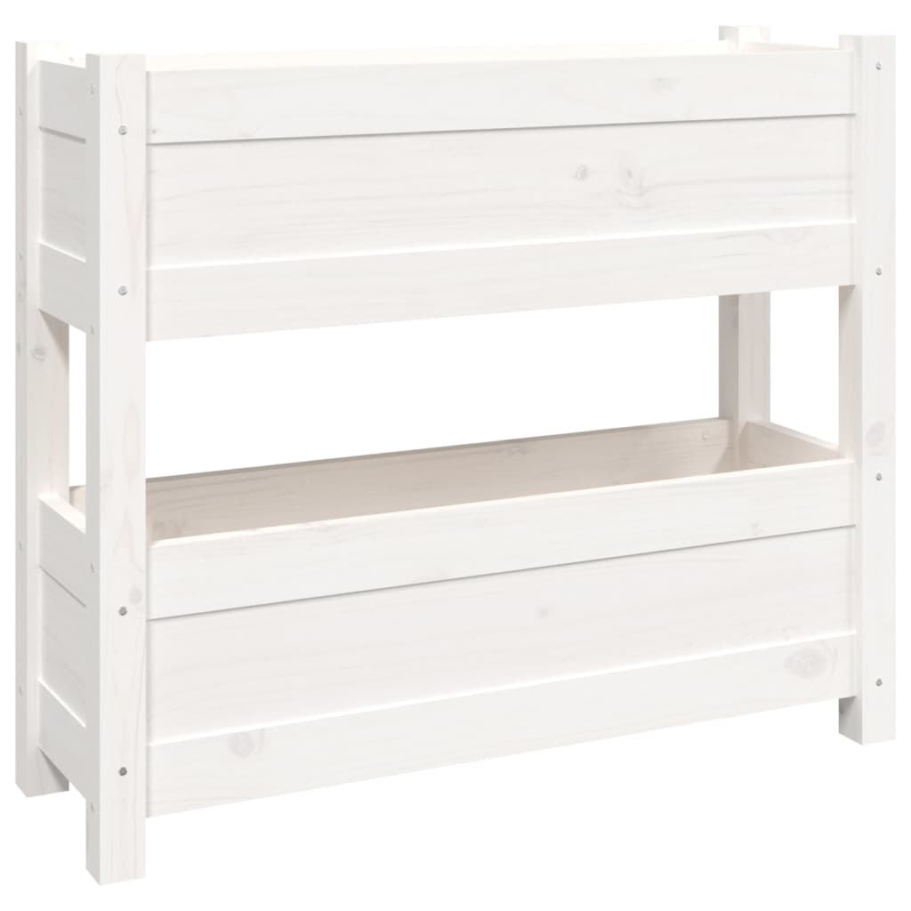 VIDAXL -Planungsbox 77x25x66 cm Festkiefer weiß