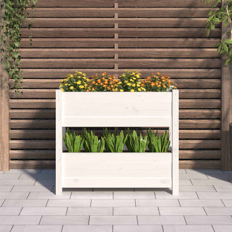VIDAXL -Planungsbox 77x25x66 cm Festkiefer weiß