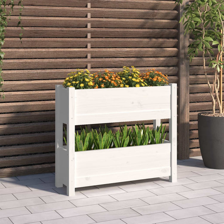 VIDAXL -Planungsbox 77x25x66 cm Festkiefer weiß