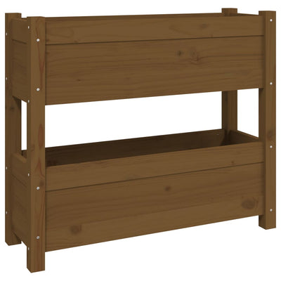 VIDAXL -Planungsbox 77x25x66 cm Festkiefer Honigbraun