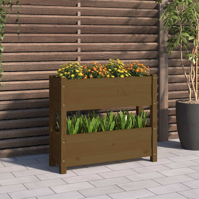VIDAXL -Planungsbox 77x25x66 cm Festkiefer Honigbraun