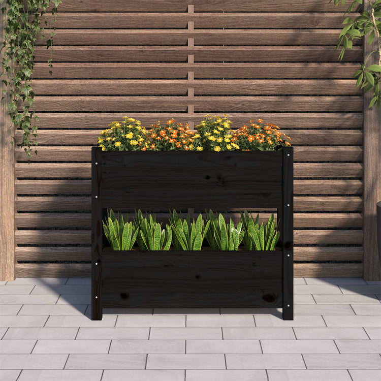 VIDAXL -Planungsbox 77x25x66 cm Festkiefer schwarz