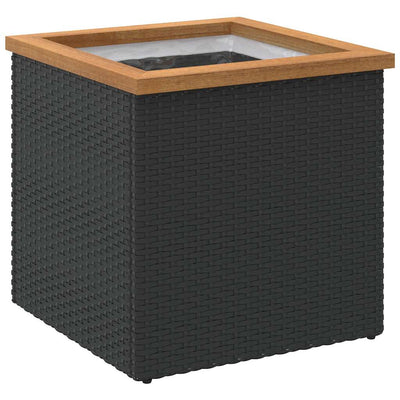 VIDAXL -Planungsbox 40x40x40 cm Poly Rattan Schwarz