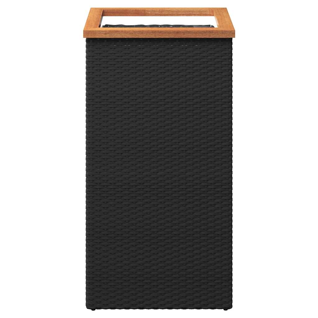 Vidaxx Pflanzgefäß 40x40x80 cm Polyrattan schwarz
