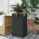 Vidaxx Pflanzgefäß 40x40x80 cm Polyrattan schwarz