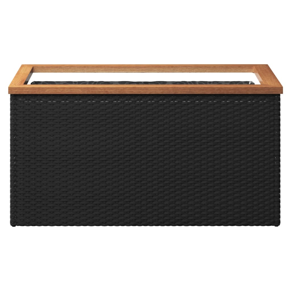 Vidaxx Pflanzgefäß 80x40x40 cm Polyrattan schwarz