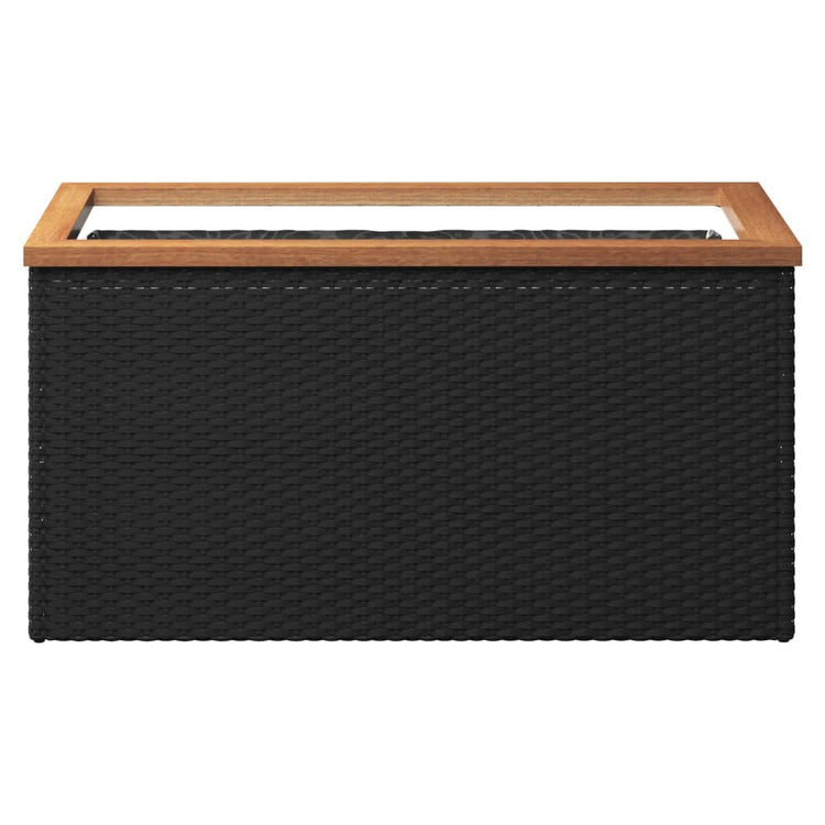 Vidaxx Pflanzgefäß 80x40x40 cm Polyrattan schwarz