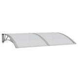 Vidaxl -Tür -Baldachin 150x100 cm Polycarbonatgrau - afbeelding 2