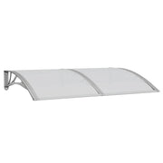 Vidaxl -Tür -Baldachin 150x100 cm Polycarbonatgrau - afbeelding 2