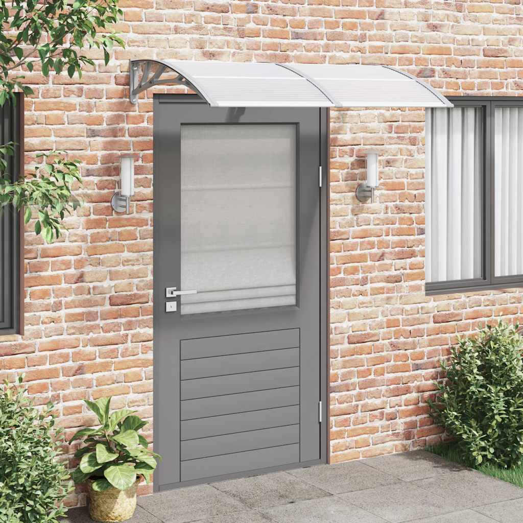 Vidaxl -Tür -Baldachin 150x100 cm Polycarbonatgrau