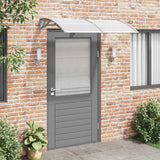 Vidaxl -Tür -Baldachin 150x100 cm Polycarbonatgrau - afbeelding 1
