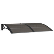 Vidaxl -Tür -Baldachin 150x100 cm Polycarbonat schwarz - afbeelding 2