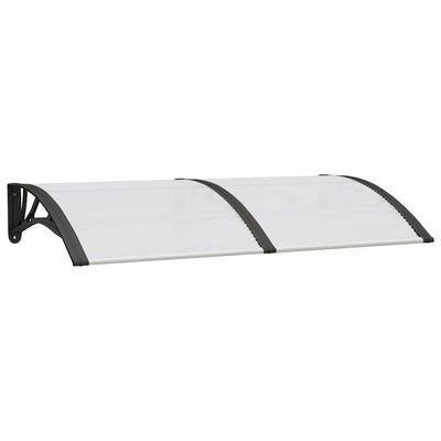 Vidaxl -Tür -Baldachin 150 x 75 cm Polycarbonat schwarz und transparent