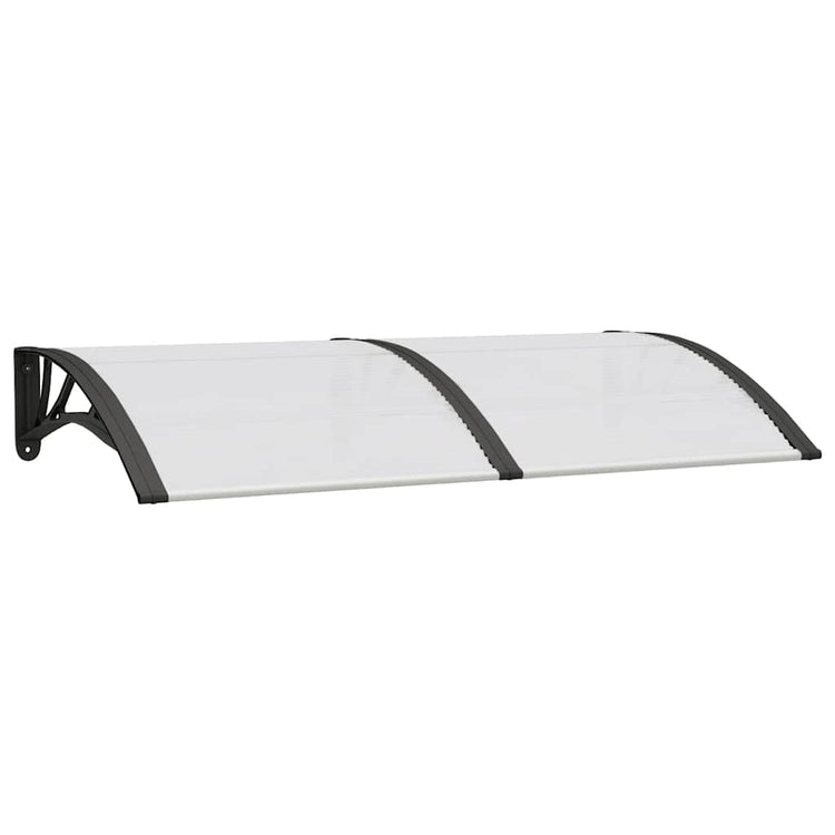 Vidaxl -Tür -Baldachin 150 x 75 cm Polycarbonat schwarz und transparent