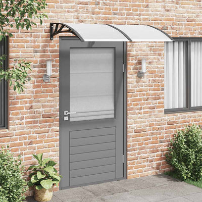 Vidaxl -Tür -Baldachin 150 x 75 cm Polycarbonat schwarz und transparent