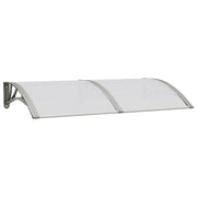 Vidaxl -Tür -Baldachin 150x75 cm Polycarbonatgrau - afbeelding 2