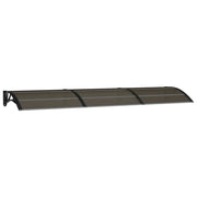 Vidaxl -Tür -Baldachin 300x75 cm Polycarbonat schwarz - afbeelding 2