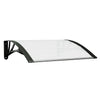 Vidaxl -Tür -Baldachin 80x75 cm Polycarbonat schwarz und transparent