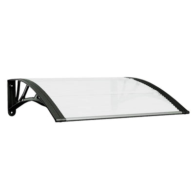 Vidaxl -Tür -Baldachin 80x75 cm Polycarbonat schwarz und transparent