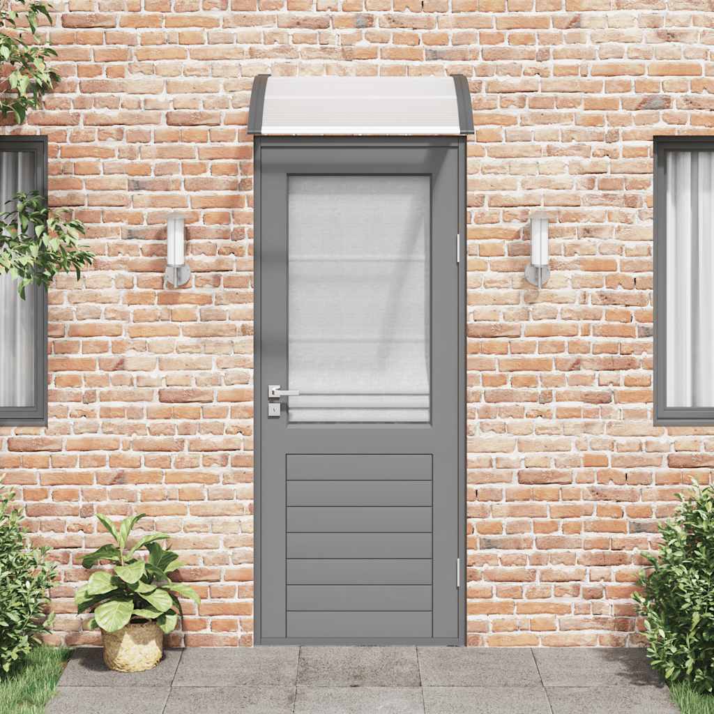 Vidaxl -Tür -Baldachin 80x75 cm Polycarbonat schwarz und transparent