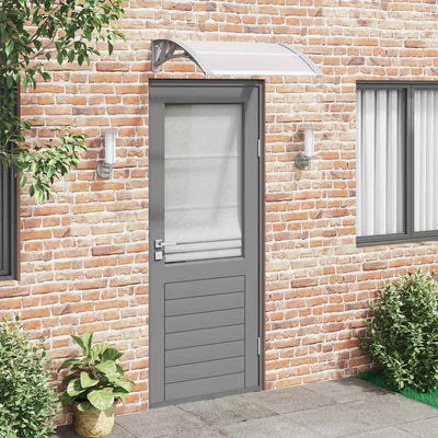 Vidaxl -Tür -Baldachin 80x75 cm Polycarbonat grau und transparent