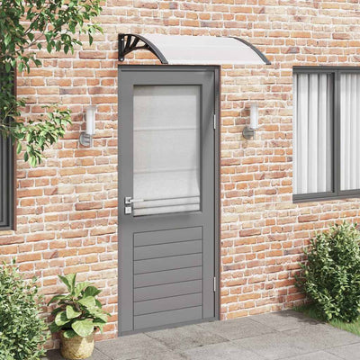 Vidaxl -Tür -Baldachin 100x75 cm Polycarbonat schwarz und transparent