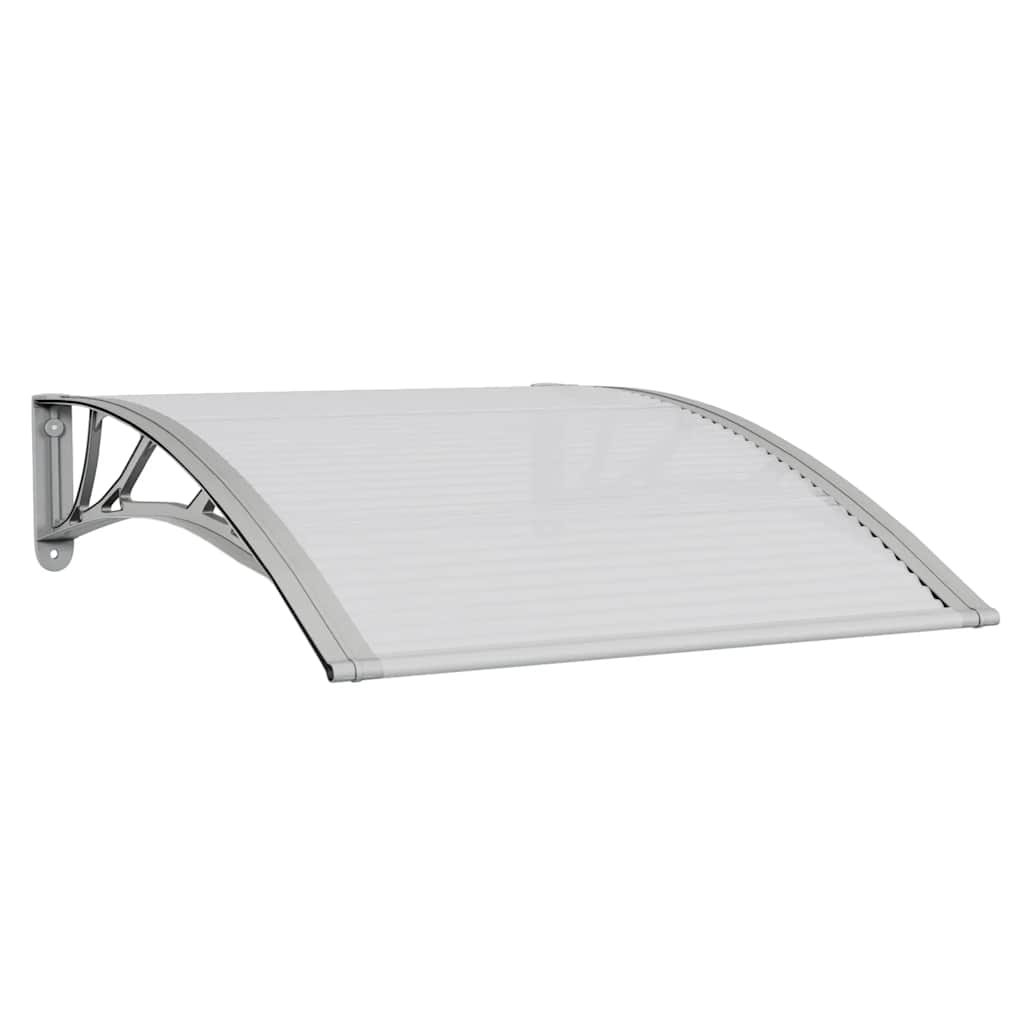 Vidaxl -Tür -Baldachin 100x75 cm Polycarbonat grau und transparent