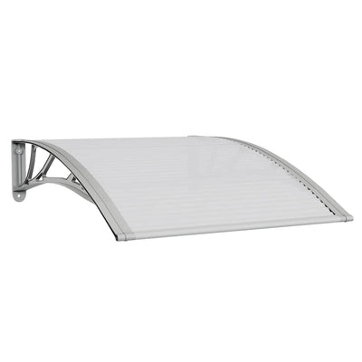 Vidaxl -Tür -Baldachin 100x75 cm Polycarbonat grau und transparent