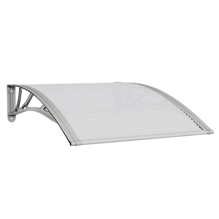 Vidaxl -Tür -Baldachin 100x75 cm Polycarbonat grau und transparent