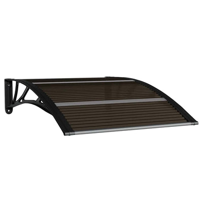 Vidaxl -Tür -Baldachin 100x75 cm Polycarbonat schwarz