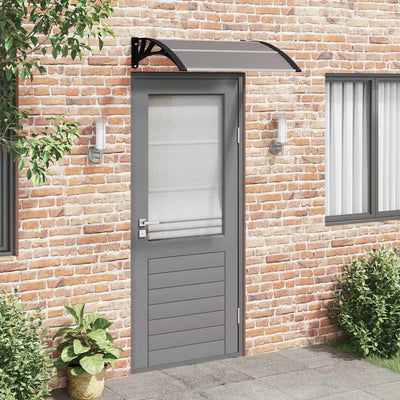 Vidaxl -Tür -Baldachin 100x75 cm Polycarbonat schwarz